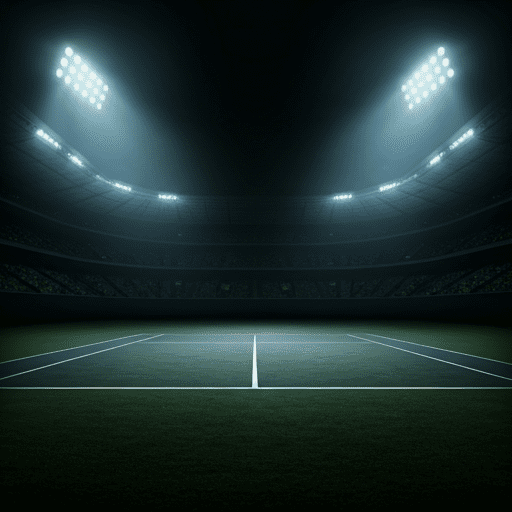 ACEFULLY tennis court at night